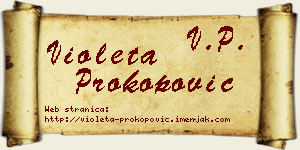Violeta Prokopović vizit kartica